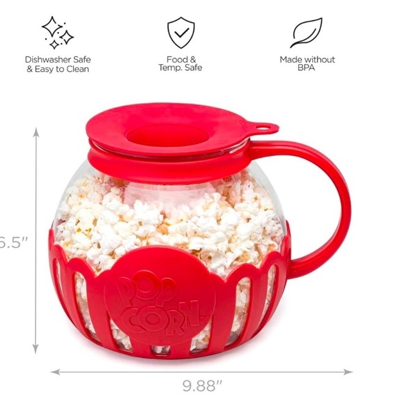 Ecolution Patented Micro-Pop Microwave Popcorn Popper - Picture 4 of 6